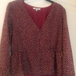 Madewell Floral Blouse Size M